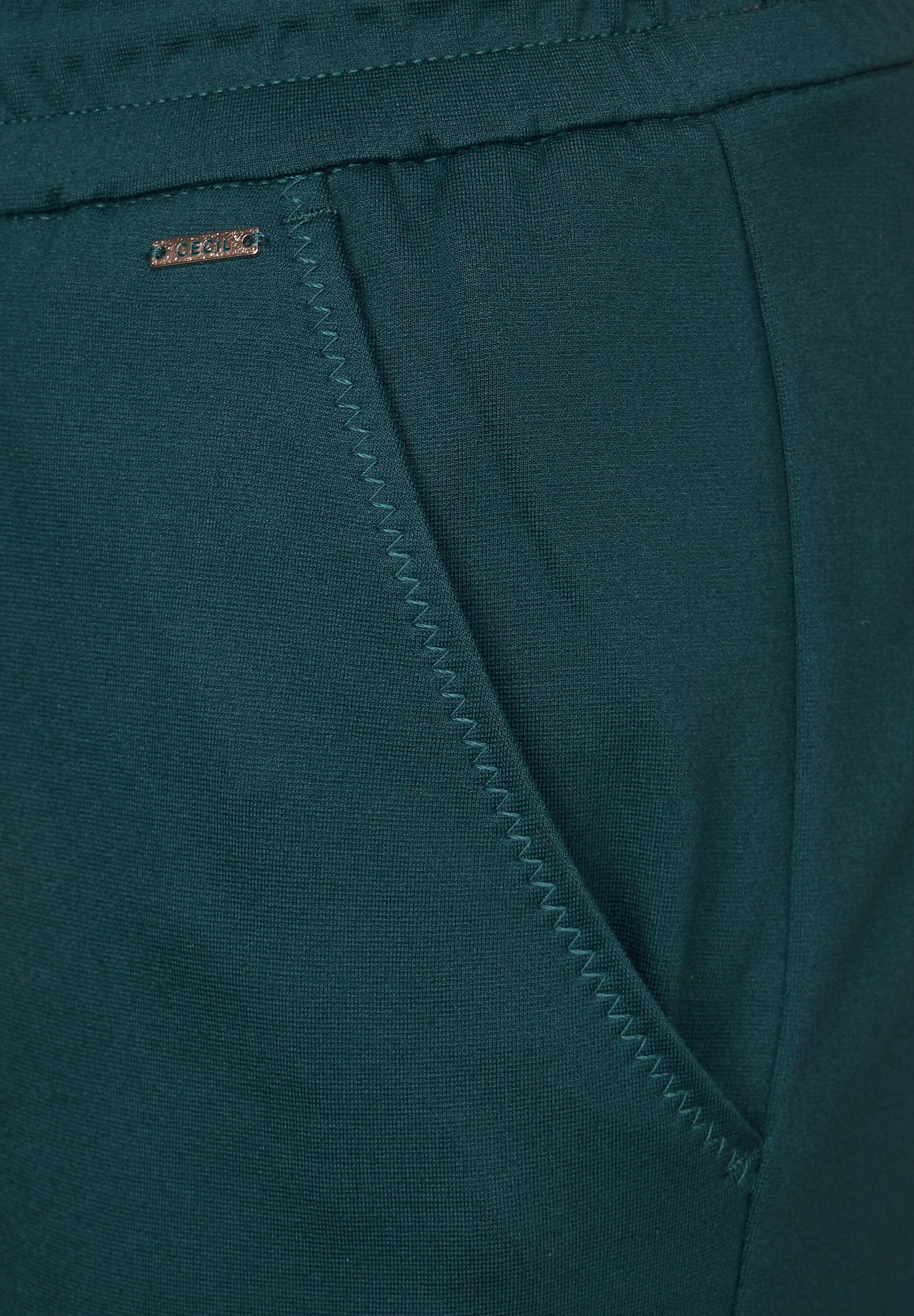 Cecil Jersey Loose Fit Hose | deep lake green | L/30