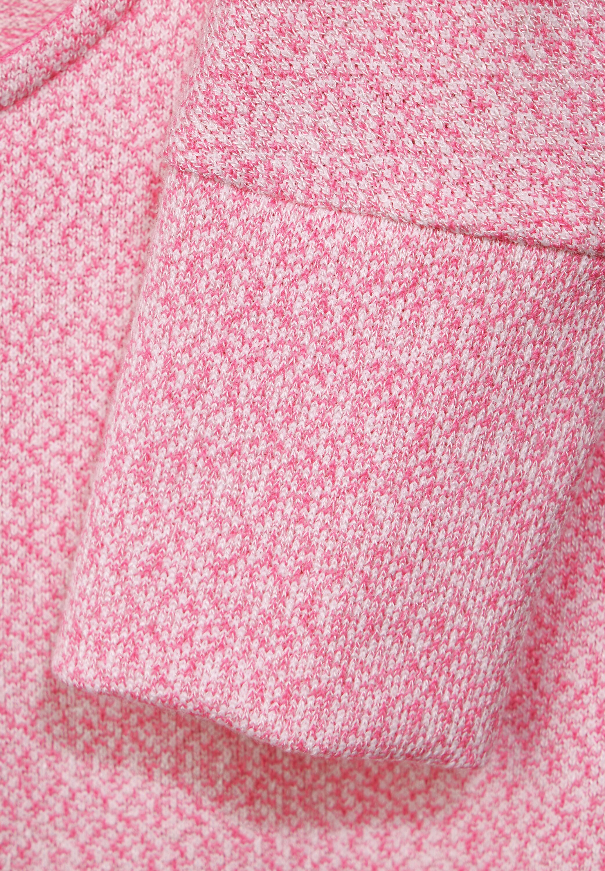 Street One Zweifarbiges melange pink 40 Langarmshirt | cozy 