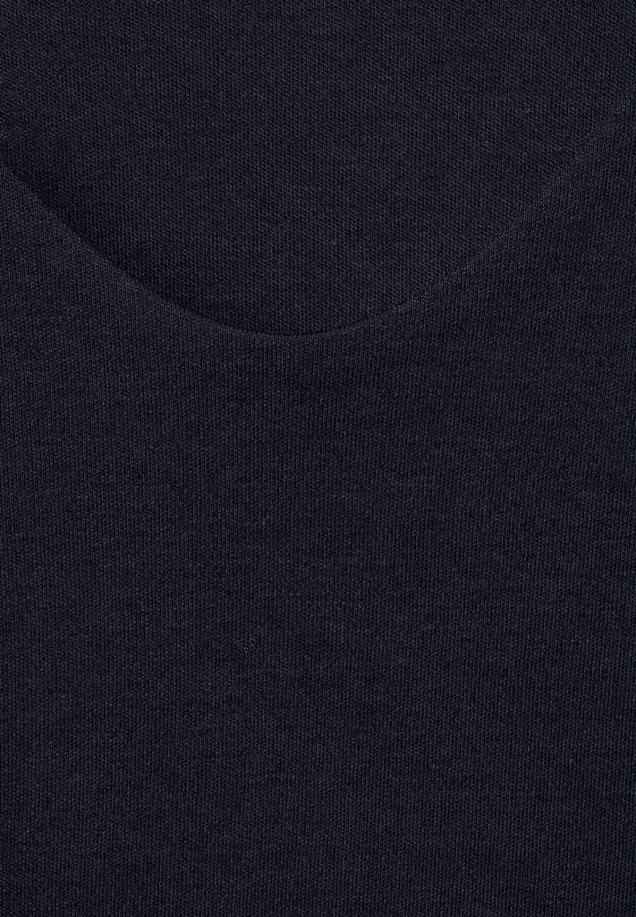 One One | T-Shirt in blue Street | deep Unifarbe 34 Street